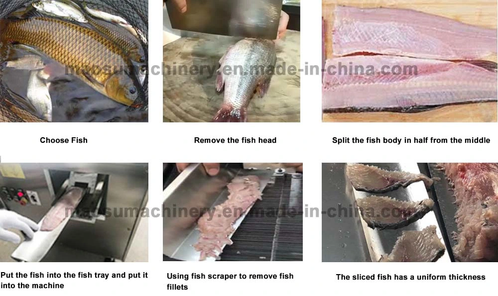 High Efficient Cooked Meat Chicken and Fish Slicing Cutting Machine